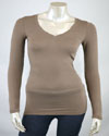 ACTIVE BASIC LONG SLEEVE V-NECK SHIRTS