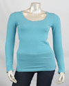 ACTIVE BASIC LONG SLEEVE SCOOP NECK SHIRTS