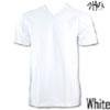 SHAKA WEAR ADULT SHORT SLEEVE V-NECK T-SHIRTS(WHITE)
